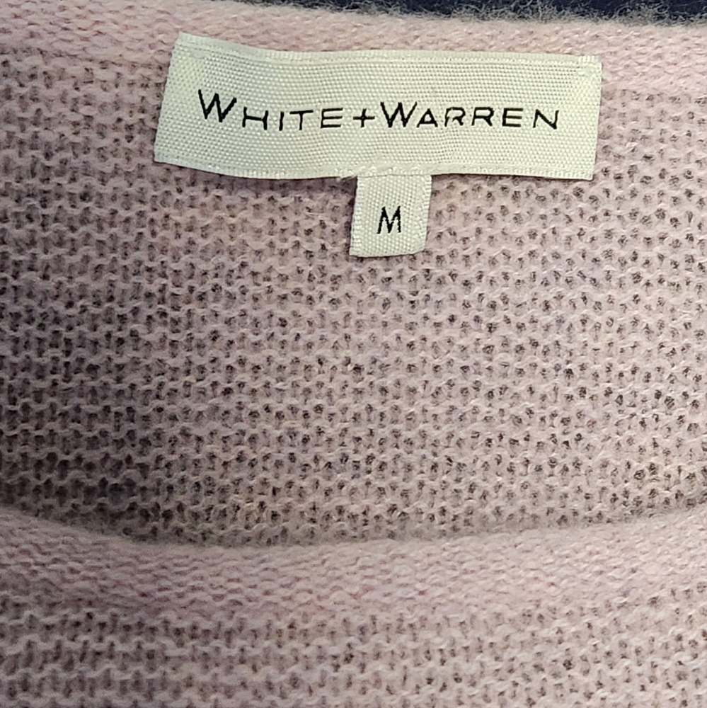 White + Warren Pink Cashmere Top - Picture 4 of 5